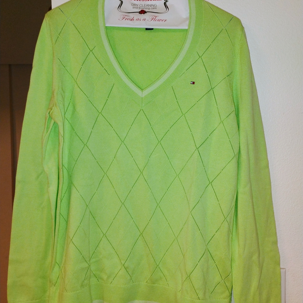 Tommy Hilfiger Lime Green Sweater